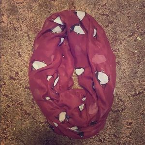 Maroon Penguin scarf
